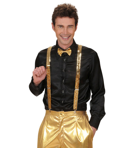 Widmann SRL bretel pailletten goud