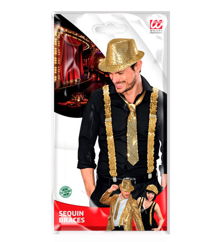 Widmann SRL bretel pailletten goud