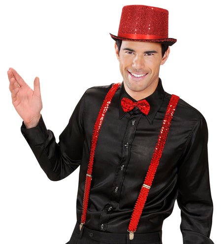 Widmann SRL bretel pailletten rood