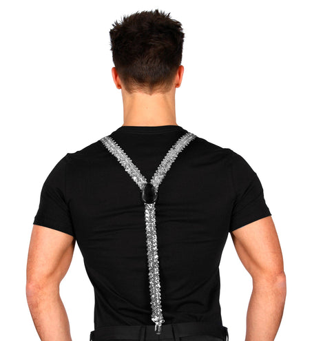 Widmann SRL bretel pailletten zilver