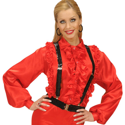 Widmann SRL bretel pailletten zwart