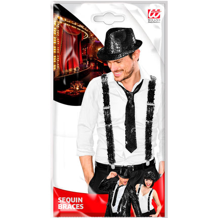 Widmann SRL bretel pailletten zwart