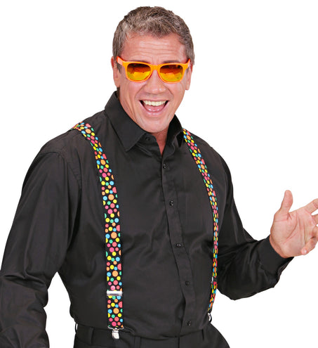 Widmann SRL Bretels gekleurde stippen clown