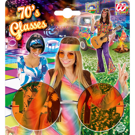 Widmann SRL Bril 70-er jaren Flower Power