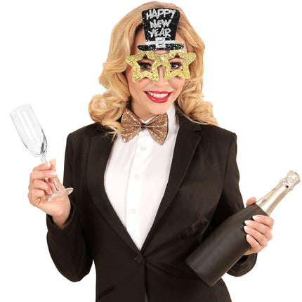 Widmann SRL Bril, Happy New Year Goud