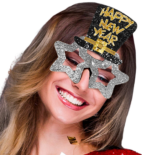 Widmann SRL Bril, Happy New Year Zilver