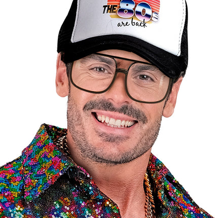 Widmann SRL Bril prins Bernardo zwart met blank glas