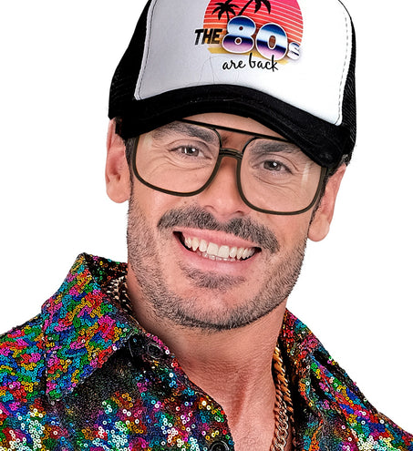 Widmann SRL Bril prins Bernardo zwart met blank glas