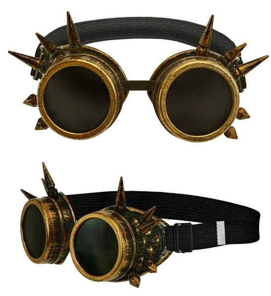 Widmann SRL Bril steampunk antiek goud gespijkerd Pim
