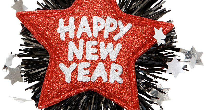 Widmann SRL Broche Happy New Year rood