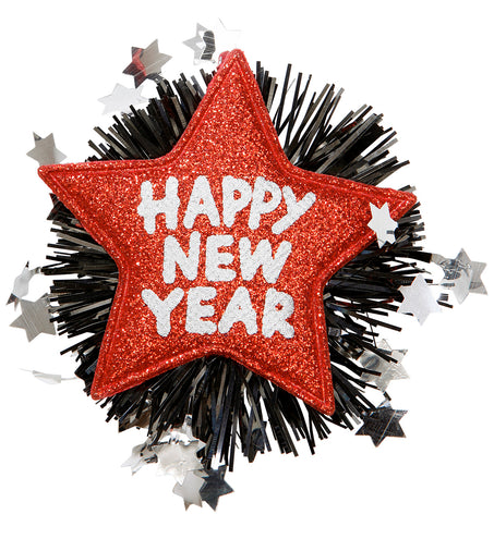 Widmann SRL Broche Happy New Year rood