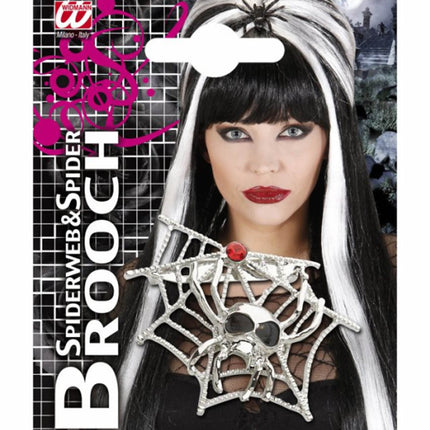 Widmann SRL Broche spinnenweb met spinnen
