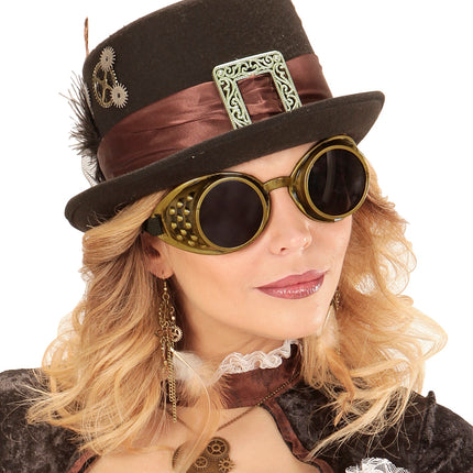 Widmann SRL Bronze steampunk stof bril