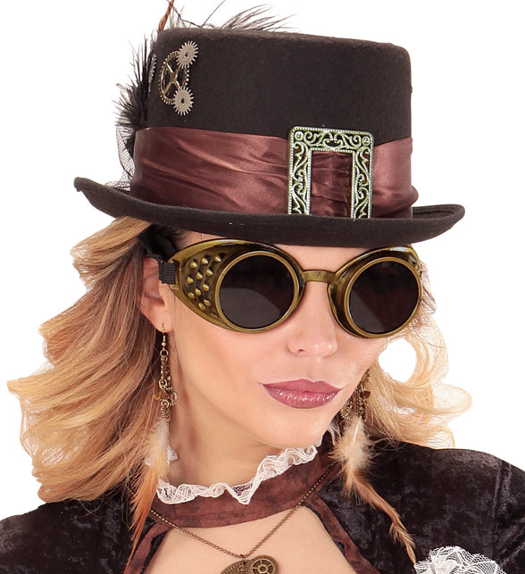 Widmann SRL Bronze steampunk stof bril