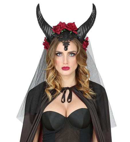 Widmann SRL Bruidsluier met hoorns en rozen