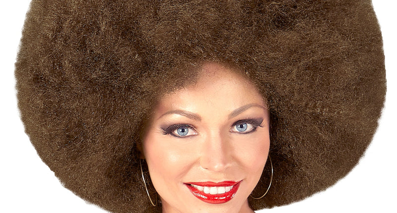 Widmann SRL Bruine afro pruik