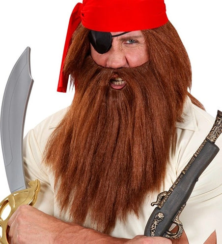 Widmann SRL Bruine baard met snor en baard Piraat