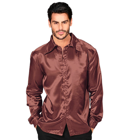 Widmann SRL Bruine jaren 70 Disco shirtjes