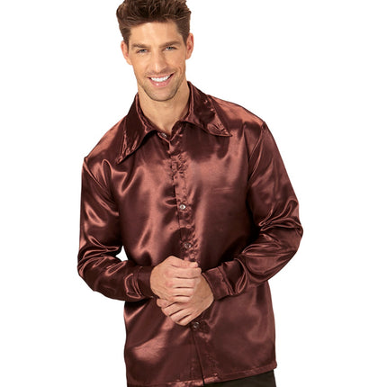 Widmann SRL Bruine jaren 70 Disco shirtjes