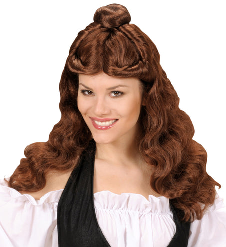 Widmann SRL Bruine pruik western dame