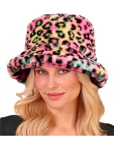 Widmann SRL Bucket hat pluche luipaard multi Sanne