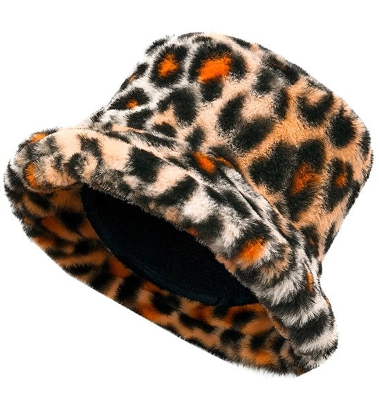 Widmann SRL Bucket hat pluche luipaard Thijs