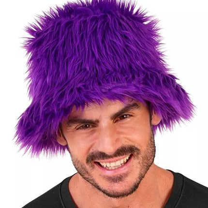 Widmann SRL Bucket hat pluche paars Lars