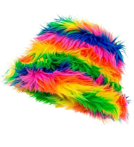 Widmann SRL Bucket hat pluche regenboog Julia