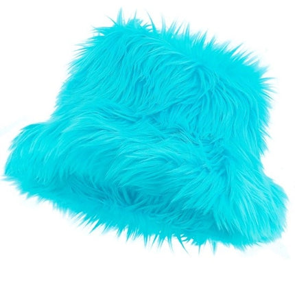 Widmann SRL Bucket hat pluche turquoise Fleur