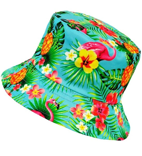 Widmann SRL Bucket hat zomer party blauw kostuum Lotte