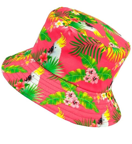 Widmann SRL Bucket hat zomer party roze kostuum Anouk