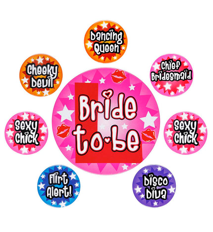 Widmann SRL Button broches Bride to be vrijgezellenfeesten