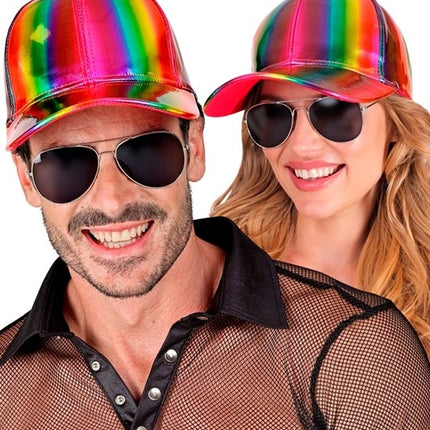 Widmann SRL Cap regenboog holografisch hoed Evi