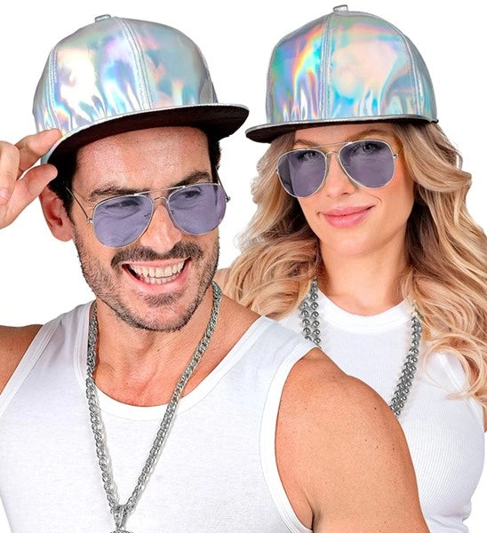 Widmann SRL Cap zilver holografisch hoed Sanne