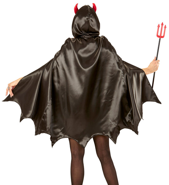 Widmann SRL Cape duivel pak zwart rood