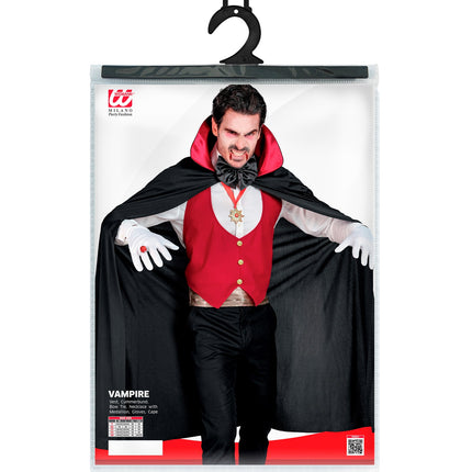 Widmann SRL Cape vampier volwassenen zwart/rood