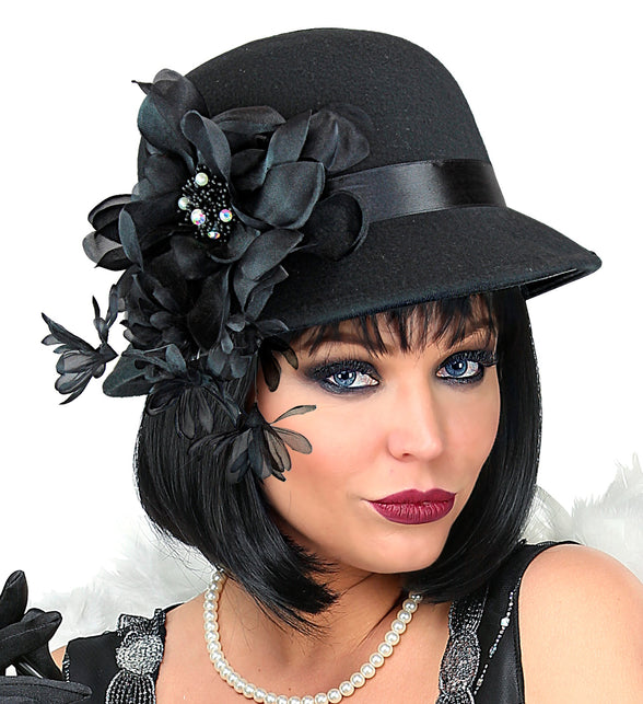 Widmann SRL Charleston hoed jaren 20 zwart