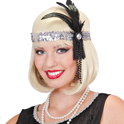 Widmann SRL Charleston hoofdband goud glitter