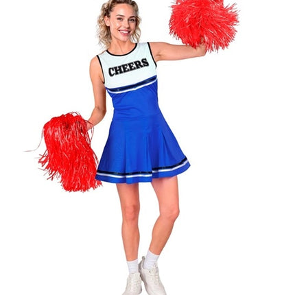 Widmann SRL Cheerleader blauw kostuum Maud dames