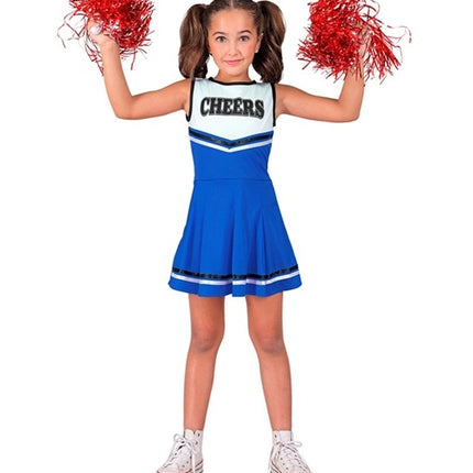 Widmann SRL Cheerleader blauw kostuum Maudje kinderen