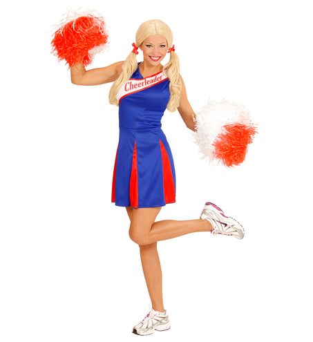 Widmann SRL Cheerleader kostuum blauw rood