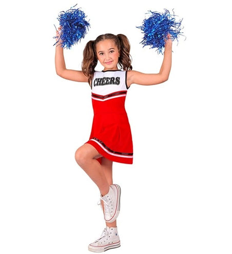 Widmann SRL Cheerleader rood kostuum Lynntje kinderen