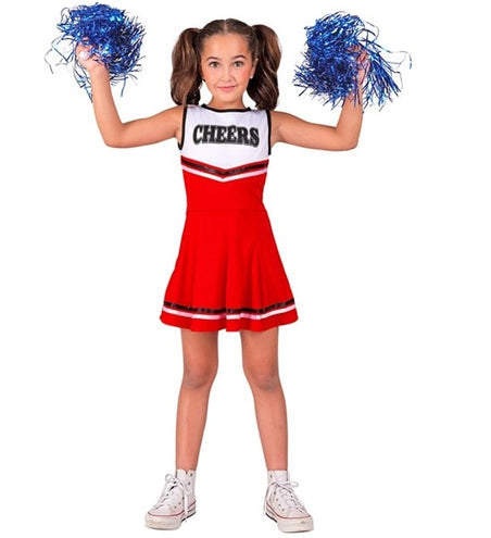 Widmann SRL Cheerleader rood kostuum Lynntje kinderen