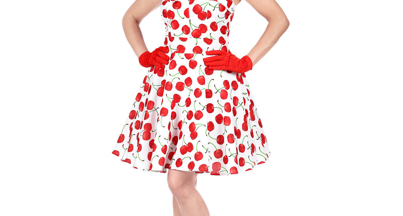 Widmann SRL Cherry white jaren 50 jurk
