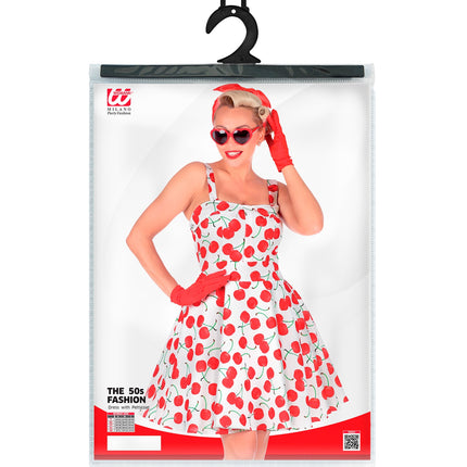 Widmann SRL Cherry white jaren 50 jurk