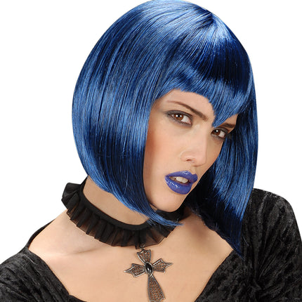 Widmann SRL Choker ketting kruis met zwarte gemsteen