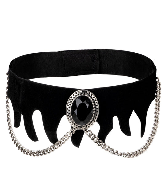 Widmann SRL Choker zwarte edelsteen gothic