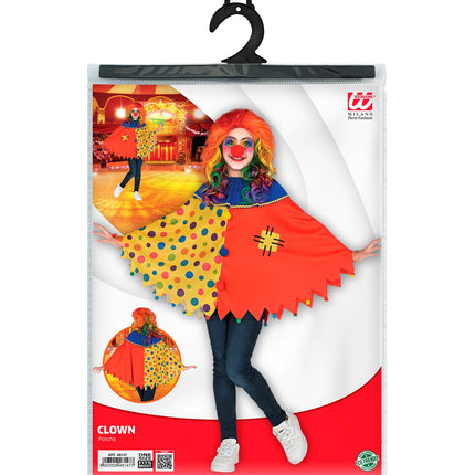 Widmann SRL Clown poncho kinderen