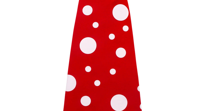 Widmann SRL Clown stropdas rood met witte bollen