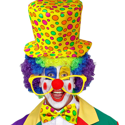 Widmann SRL Clowns hoed met strik geel